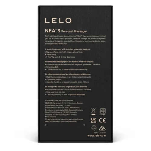 Nea 3 Personal Massager Pitch Black | Lelo