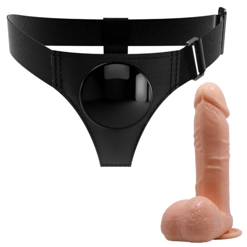 Harness Briefs Universal Harness Mit Dildo Tom 20cm Natur | Pretty Love