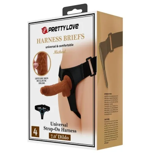 Universal Harness Mit Dildo Micheal 20cm Schwarz – Pretty Love