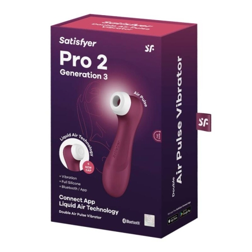 Pro 2 Generation 3 Weinrot Bluetooth &  App | Satisfyer