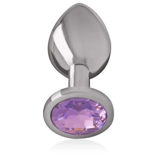 Anal Plug Made Of Aluminum With Purple Glass S – Intense