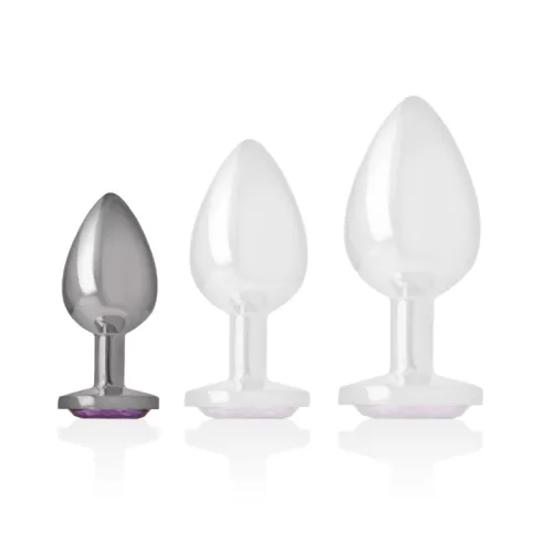 Anal Plug Made Of Aluminum With Purple Glass S – Intense