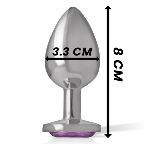 Analplug Aus Aluminium Mit Violettem Glas M – Intense