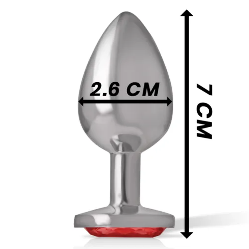 Aluminum Anal Plug With Red Glass S – Intense