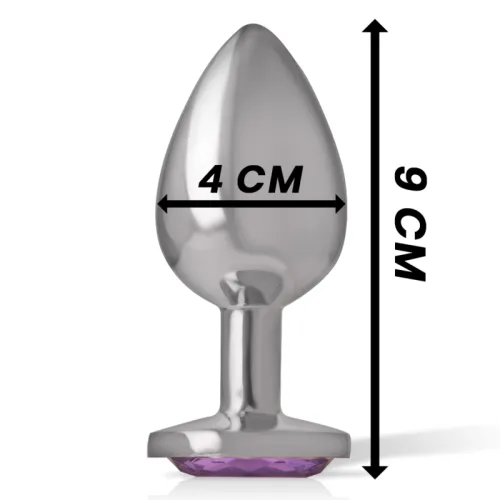 Analplug Aus Aluminium Mit Violettem Glas L – Intense