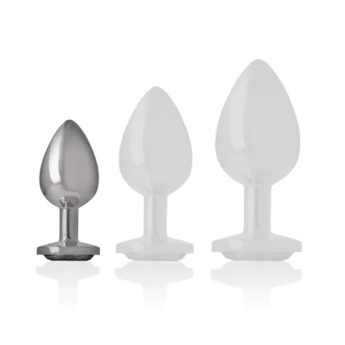 Analplug Aus Aluminium Mit Schwarzem Glas S – Intense