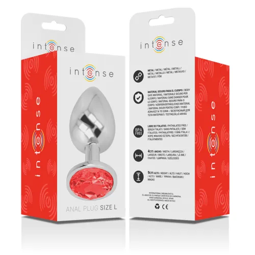 Aluminum Anal Plug With Red Glass L – Intense