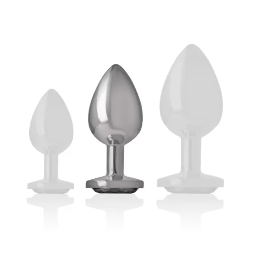 Analplug Aus Aluminium Mit Schwarzem Glas M – Intense