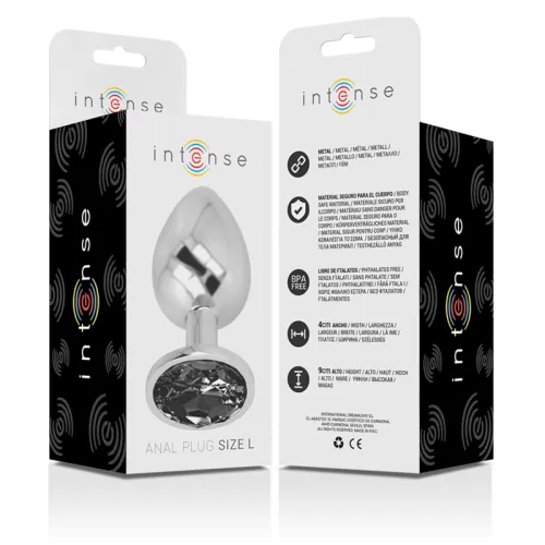 Aluminum Anal Plug with Black Glass L – Intense