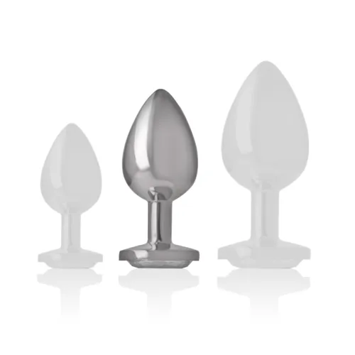 Aluminum Anal Plug with Silver Glass M – Intense