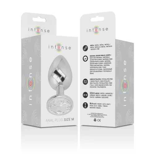 Aluminum Anal Plug with Silver Glass M – Intense