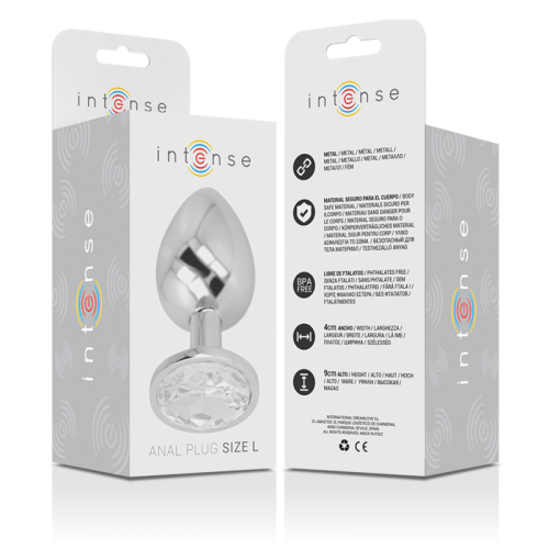 Aluminium Analplug Mit Silbernem Glas Grösse L | Intense