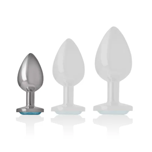 Aluminum Anal Plug with Blue Glass S – Intense