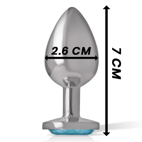 Aluminum Anal Plug with Blue Glass S – Intense