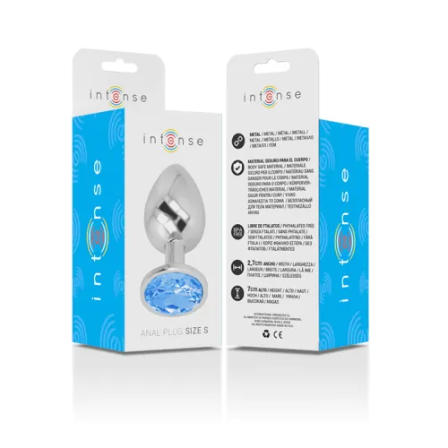 Aluminum Anal Plug with Blue Glass S – Intense