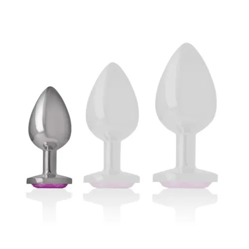 Analplug Aus Aluminium Mit Rosa Glas S – Intense