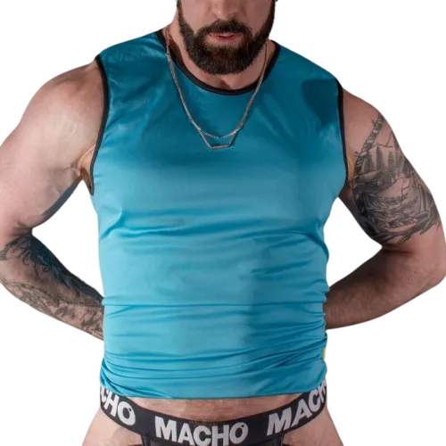 Blaues T-Shirt L/XL – Macho