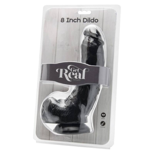 Dildo 20,5cm Mit Hoden Schwarz | Get Real