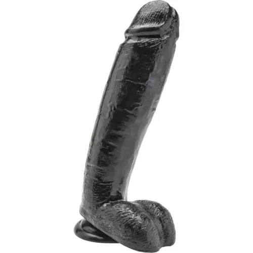 Dildo 25,5cm Mit Hoden Schwarz – Get Real