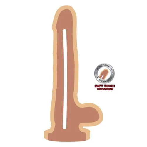 Dual Density Dildo 18cm Mit Hoden Hautfarben – Get Real