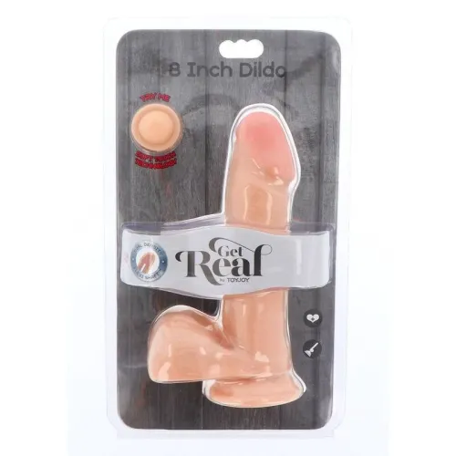 Dual Density Dildo 18cm Mit Hoden Hautfarben – Get Real
