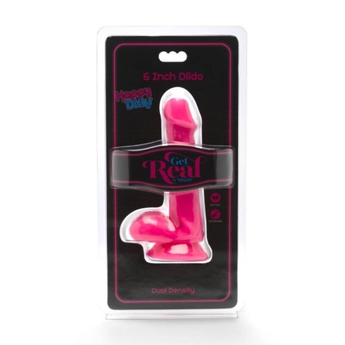 Happy Dicks Dildo 12cm Mit Hoden Rosa | Get Real