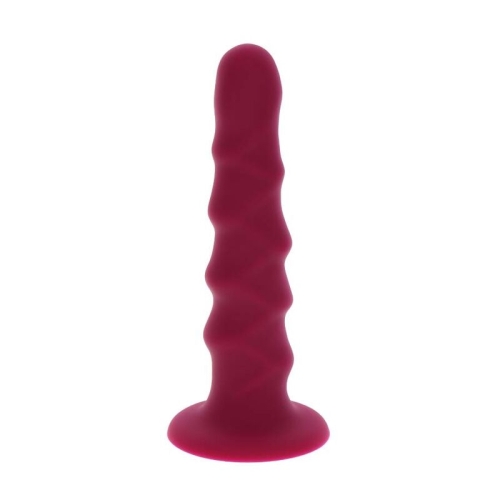 Ribbed Dong 12cm Rot | Get Real