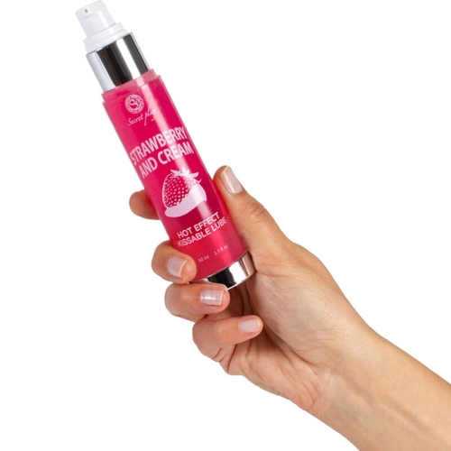 Schmiermittel 2 In 1 Wärmeeffekt Erdbeeresahne 50ml | Secretplay