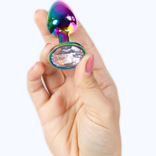 Metall Buttplug Regenbogen 7cm | Secretplay