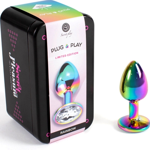 Metall Buttplug Regenbogen 7cm | Secretplay