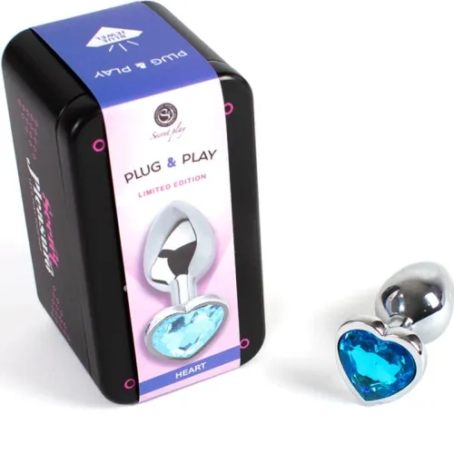Metal Butt Plug Blue Heart 7cm – Secretplay