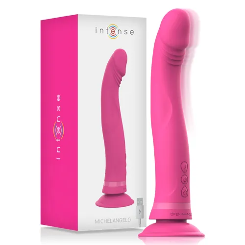 Michelangelo Dildo Silicone Vibrator Pink – Intense