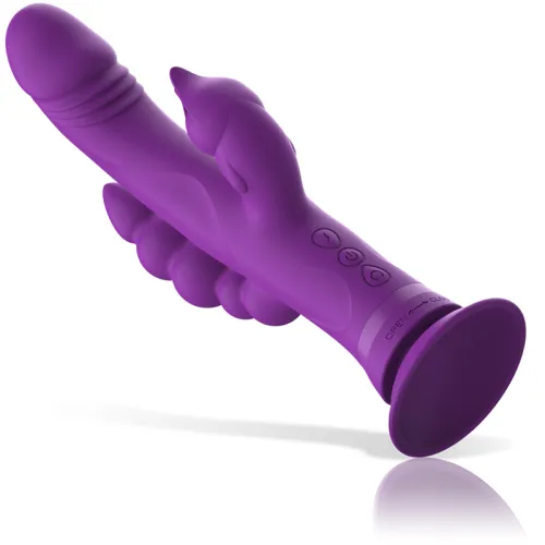 Casanova Vibrator Rabbit Silikon Triple Engine Purple – Intense