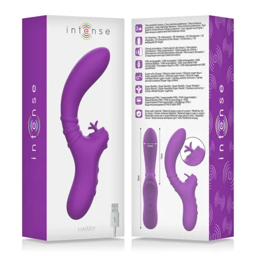 Harry Flexibler Vibrator Mit Lila Zunge | Intense