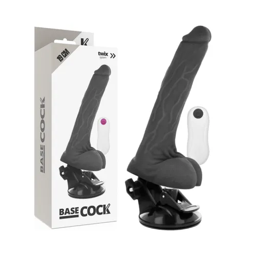 Realistischer Vibrator Schwarz 19cm | Basecock