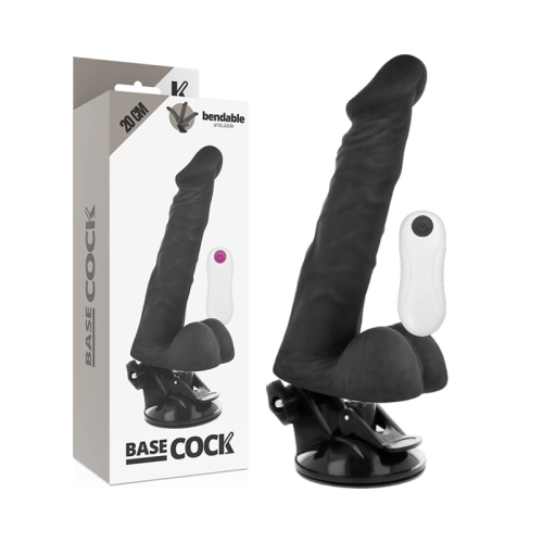 Beweglicher Vibrator Mit Fernbedienung Schwarz 20cm | Basecock