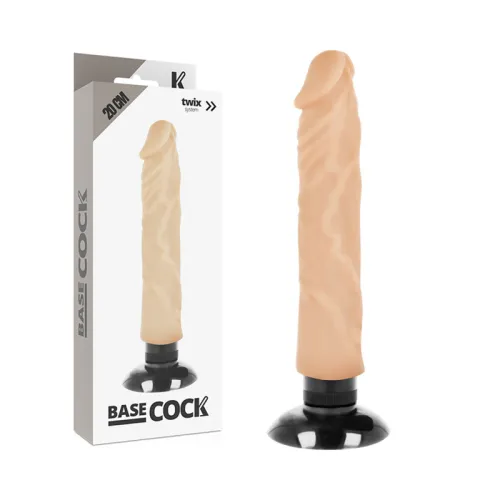 Realistischer Vibrator 2-1 Natürlich 20cm – Basecock