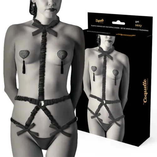 Dessous Set Mit Deluxe Nippelpatches – Coquette Chic Desire