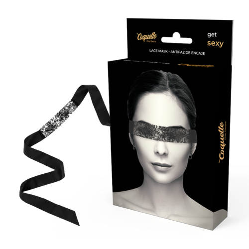 Schwarze Spitzenmaske Mit Band | Coquette Chic Desire