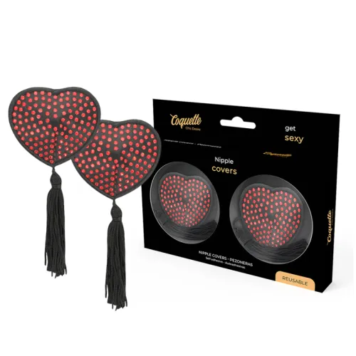 Rot Schwarze Nipplepatches – Coquette Chic Desire