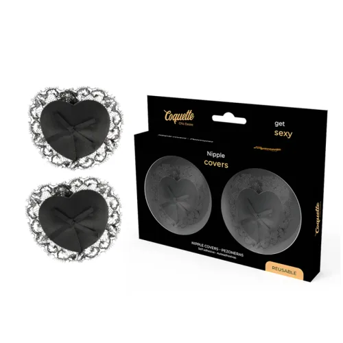 Nipplepatches Aus Schwarzer Spitze – Coquette Chic Desire