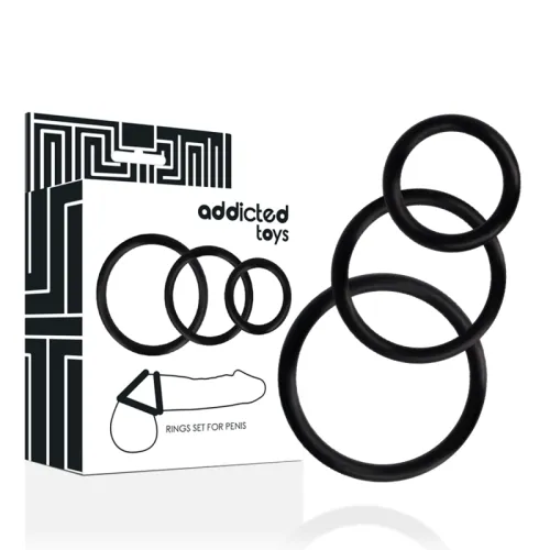 Set Anillos Pene Schwarz – Addicted Toys
