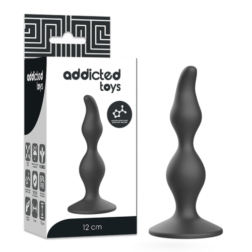 Sexueller Analplug 12cm Schwarz | Addicted Toys