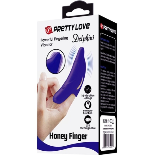 Delphini Leistungsfähiger Fingerstimulator Dunkelblau | Pretty Love