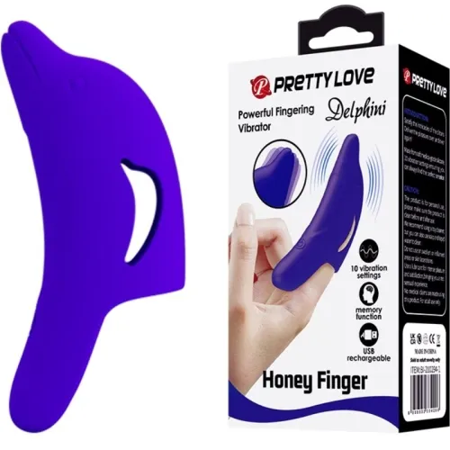 Delphini Leistungsfähiger Fingerstimulator Dunkelblau | Pretty Love