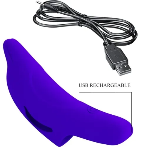 Delphini Leistungsfähiger FingerStimulator Dunkelblau | Pretty Love