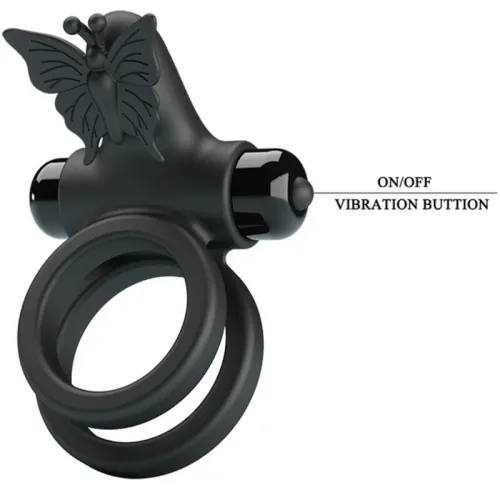 Doppelringvibrator Mit Schwarzem Stimulator – Pretty Love