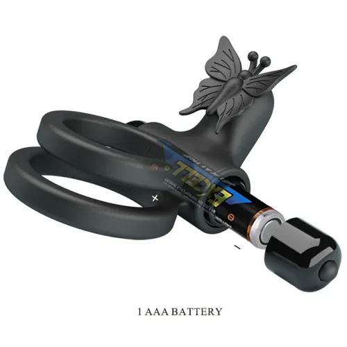 Doppelringvibrator Mit Schwarzem Stimulator – Pretty Love