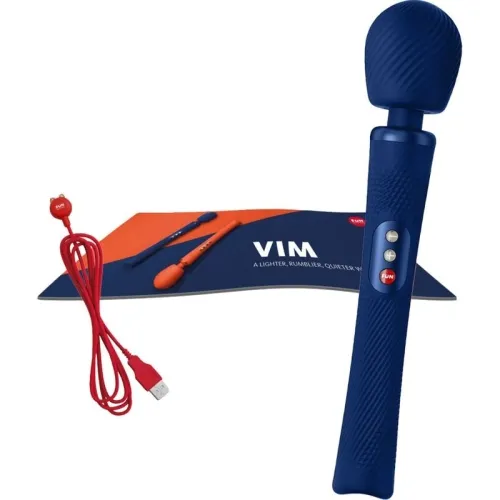 Vim Silikon Rumble Wand Mitternachtsblau – Fun Factory