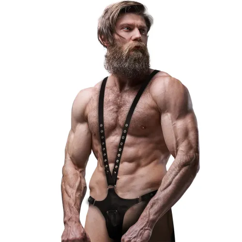 V-Förmiger Geschirr Aus Öko Leder – Fetish Submissive